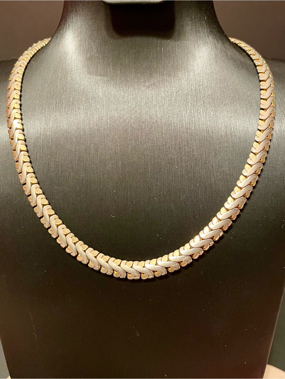 Vintage Les Bernard Two-Tone Women's Link Necklace